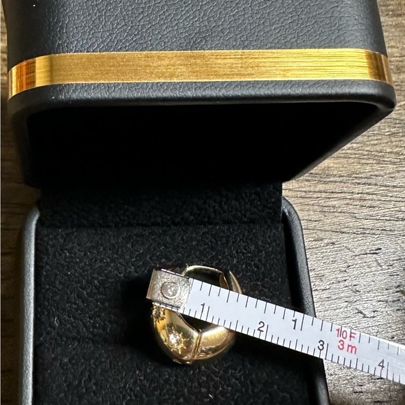 Aster Gold Huggie Earrings - Picture 3 of 3